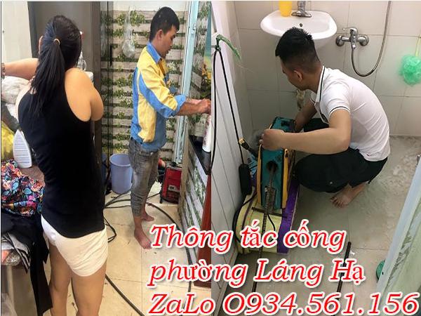 Dịch vụ thông tắc cống ở phường Láng Hạ – Thợ thông bồn rửa chén bát chuyên nghiệp